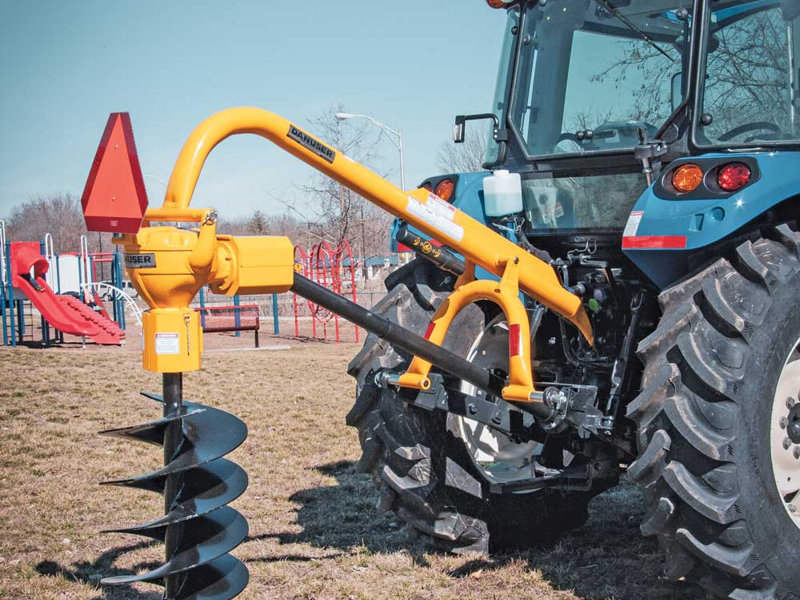 Danuser Post Hole Diggers:  PTO Augers for Utility Tractors
