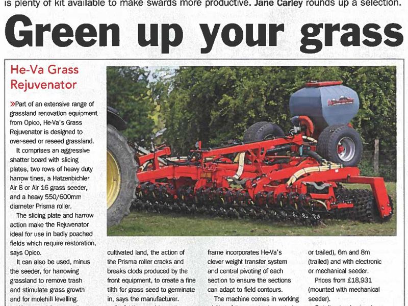 HE-VA rejuvenator - green up your grass