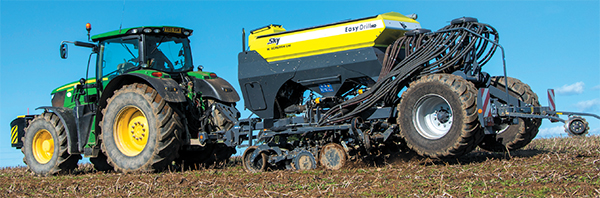 Sky EasyDrill on a John Deere tractor