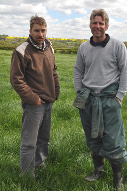 L to R Contractor James Arkell and dairy farmer Rob Harrison